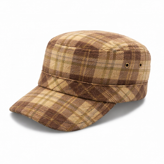 Honey Plaid Cadet Hat