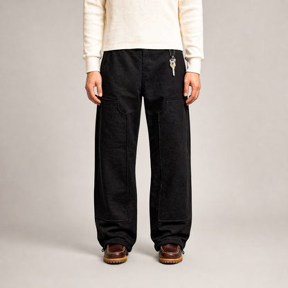 Double Knee Black Sweats