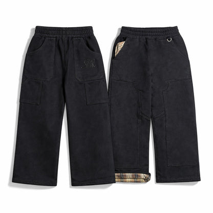Double Knee Black Sweats
