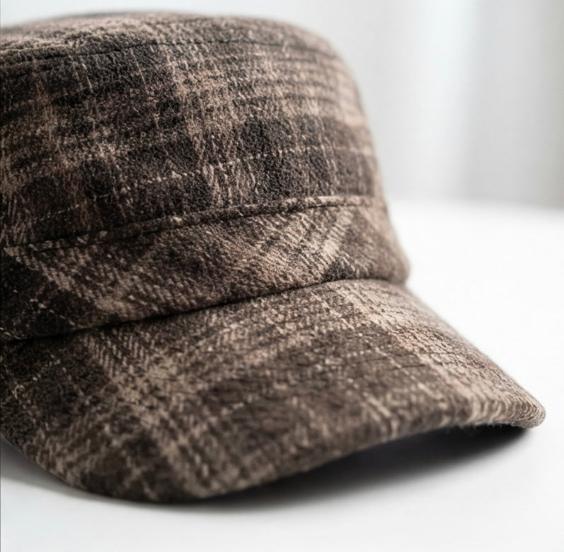 Umber Plaid Cadet Hat