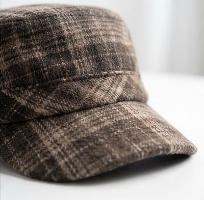 Umber Plaid Cadet Hat