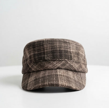 Umber Plaid Cadet Hat